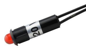 Piloto Diodo LED 230Vac Ã˜6mm con Cable ROJO DH