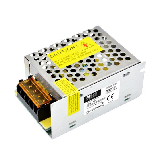 Fuente Alimentacion 12Vdc 25W 2,1Amp IP20 SILVER