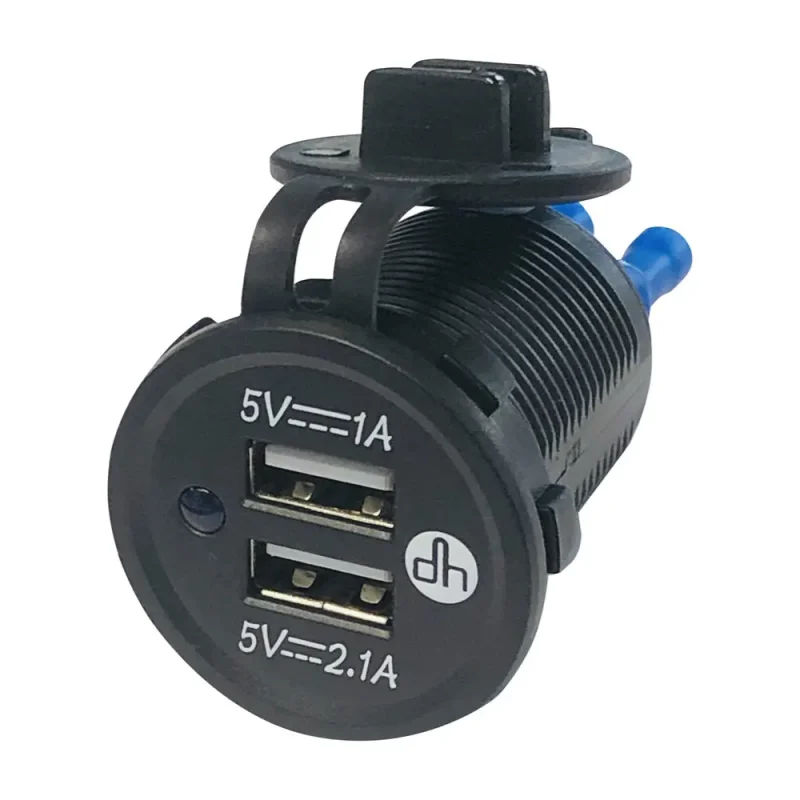 Cargador USB Panel 12/24Vdc 2 Salida 5Vdc 1A/2,1A