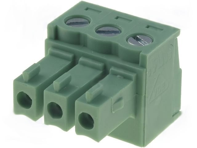 Regleta Bornas Hembra  3Pin paso 3,81mm