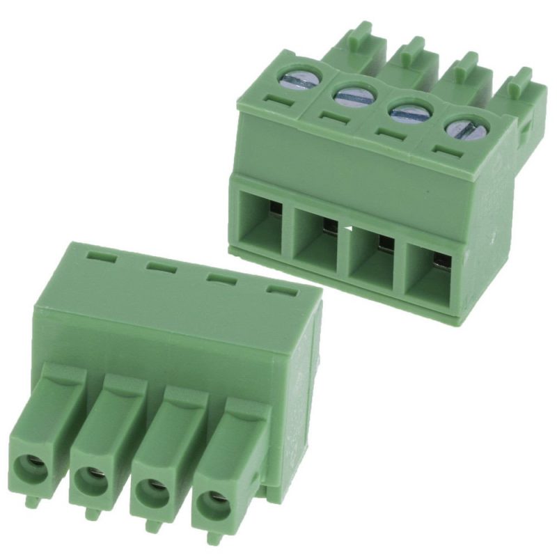 Regleta Bornas Hembra  4Pin paso 3,81mm
