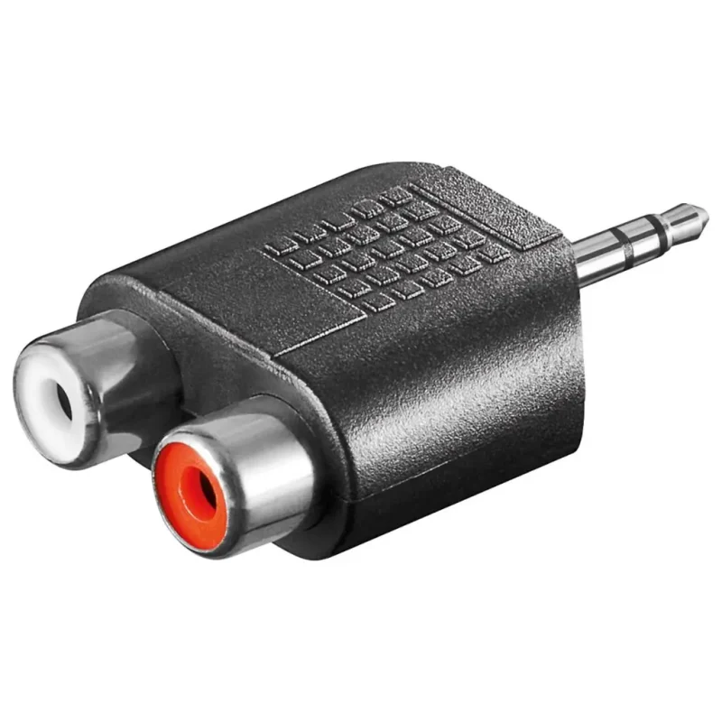 Adaptador JACK 3,5 Macho Stereo a 2 RCA Hembra