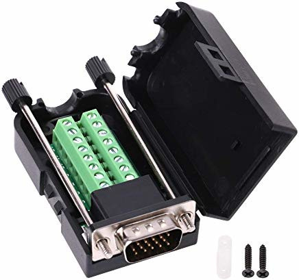 Conector Sub-D 15pin HD Macho Borna Tornillo