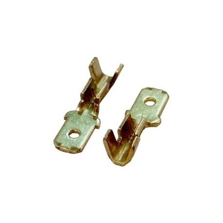 Terminal Faston Macho 4,8mm Sin Aislar Dorado (100 Uds)