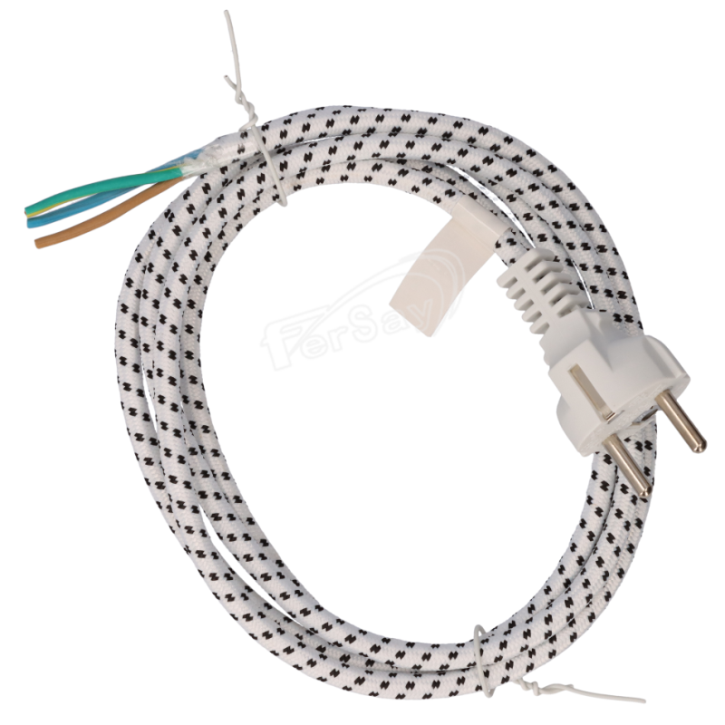 Cable Silicona para planchas vapor y otros schuko 2 m