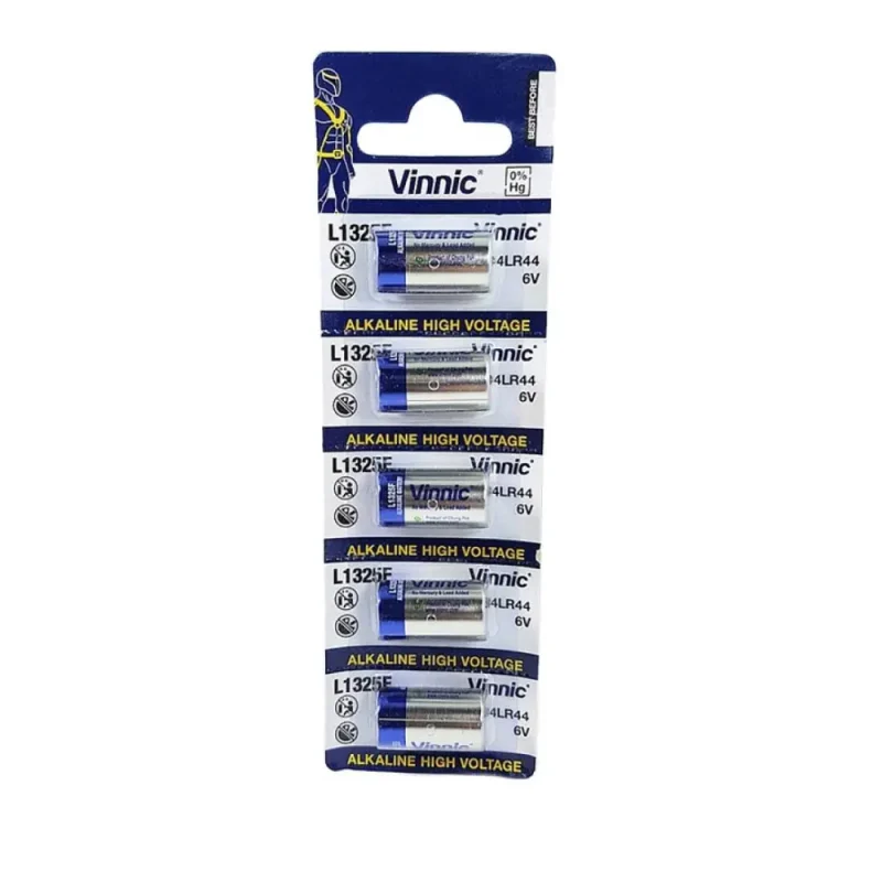 Pila 4LR44 Alcalina POWER 6Vdc 0%Hg (Blister de 5 pilas) VINNiC