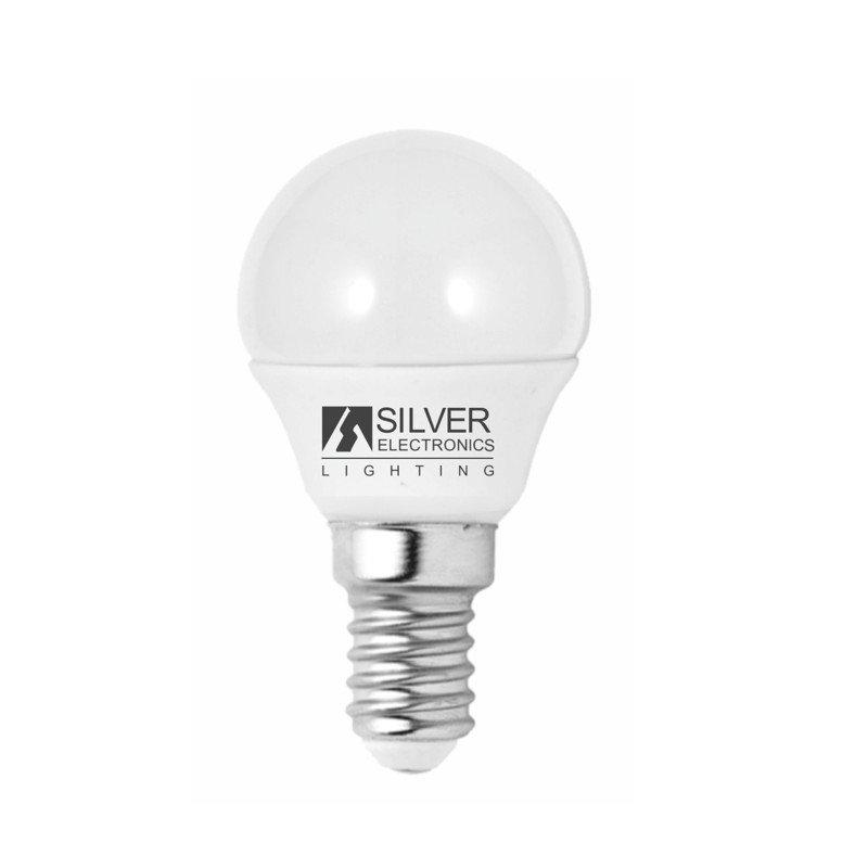 Bombilla LED ESFERICA E14 5W 6000K SILVER