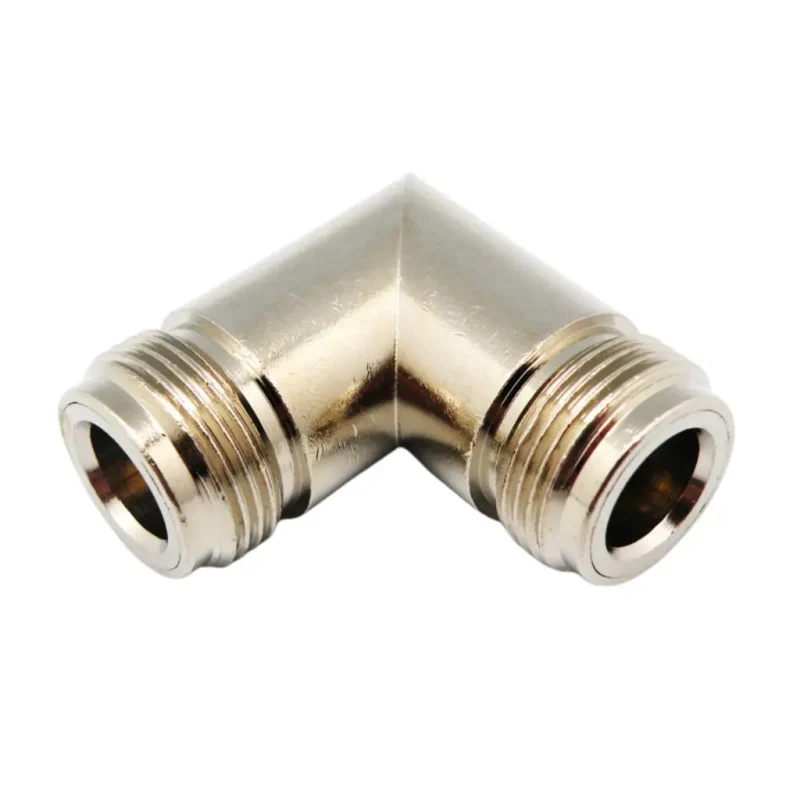 Adaptador N hembra a N hembra acodado