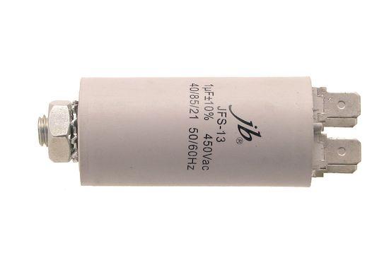 Condensador Motor 1uF 450Vac 30x60mm FASTON +Torno M8