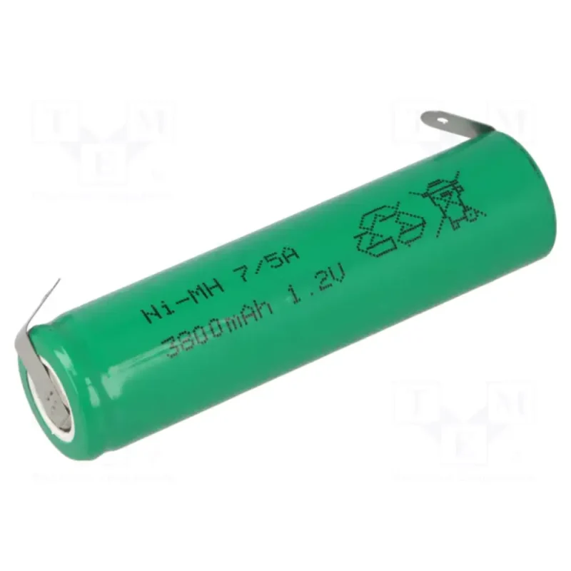 BaterÃa Ni-MH 7/5A 1,2V 3800mAh Terminales Soldar