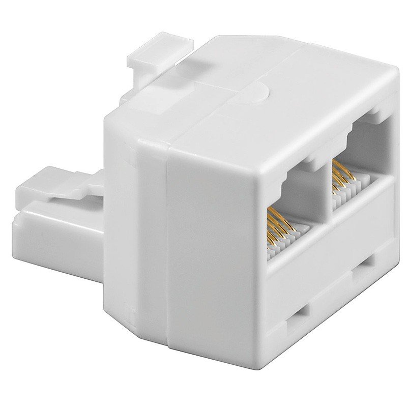 Adaptador RJ45 Macho a 2 Hembras 8P8C