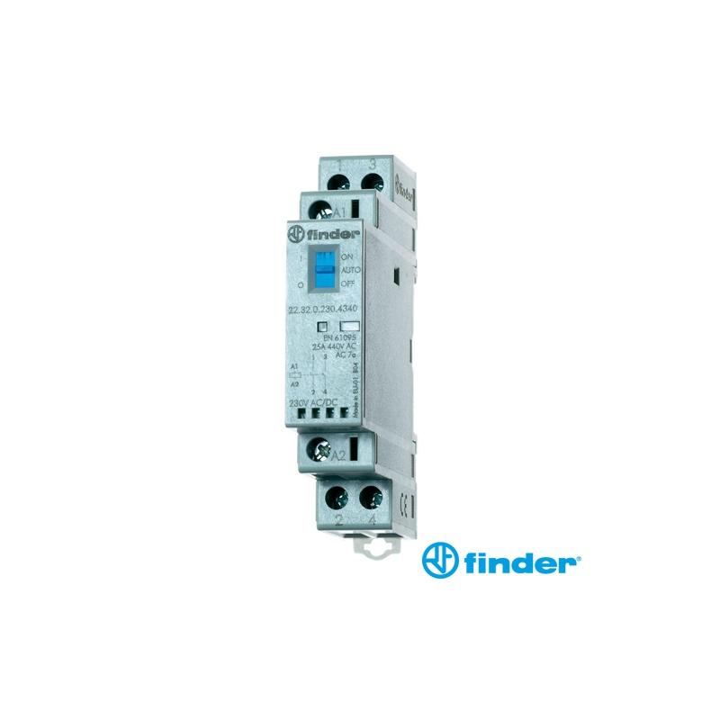 Contactor 25Amp 230Vac/dc 2 ctos. Abiertos NAX2 FINDER