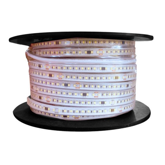 Tira LED 3000K 230V 15W/m 120LED/m IP65 50m SILVER PRO