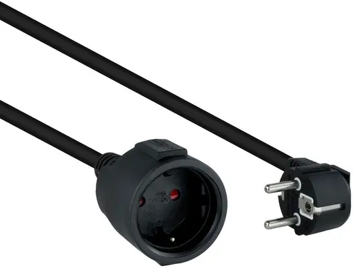 Prolongador Electrico SCHUKO NEGRO 2m NANOCABLE
