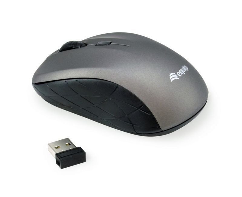 Raton Inalambrico USB 1600dpi EQUIP MINI GRIS