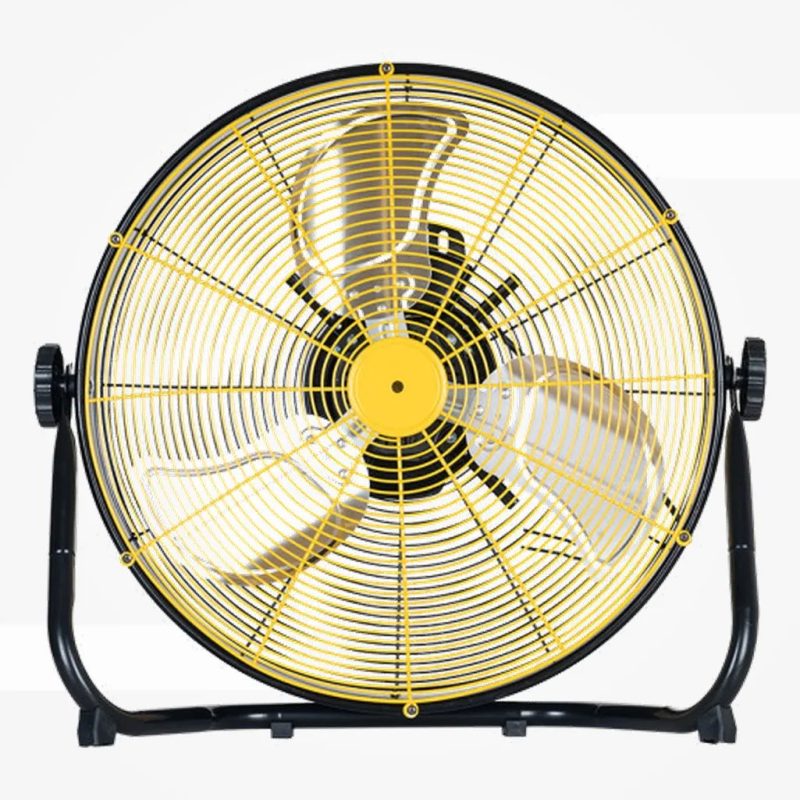 Ventilador Industrial Mapache 140w Negro/amarillo 3vel 3aspas orientable 180Âº 61x62x19,5cm