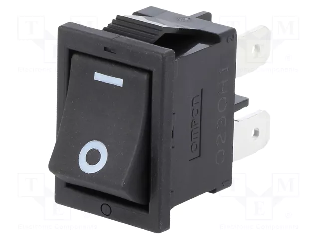 Interruptor Basculante Unipolar ON-OFF NEGRO