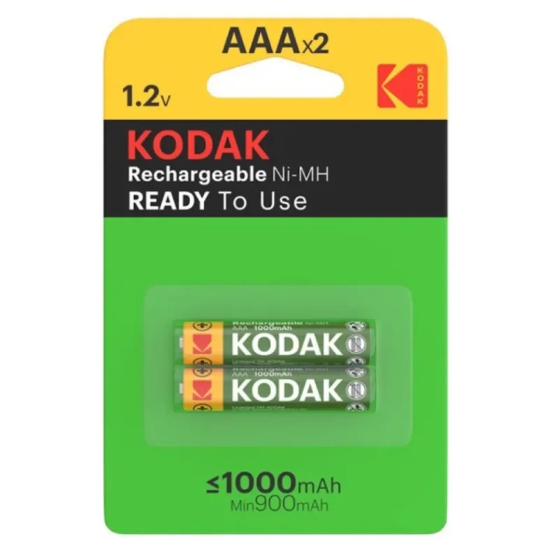 BaterÃ­a NI-MH AAA/R3 1,2V/1000mAh KODAK   (Blister 2 ud.)