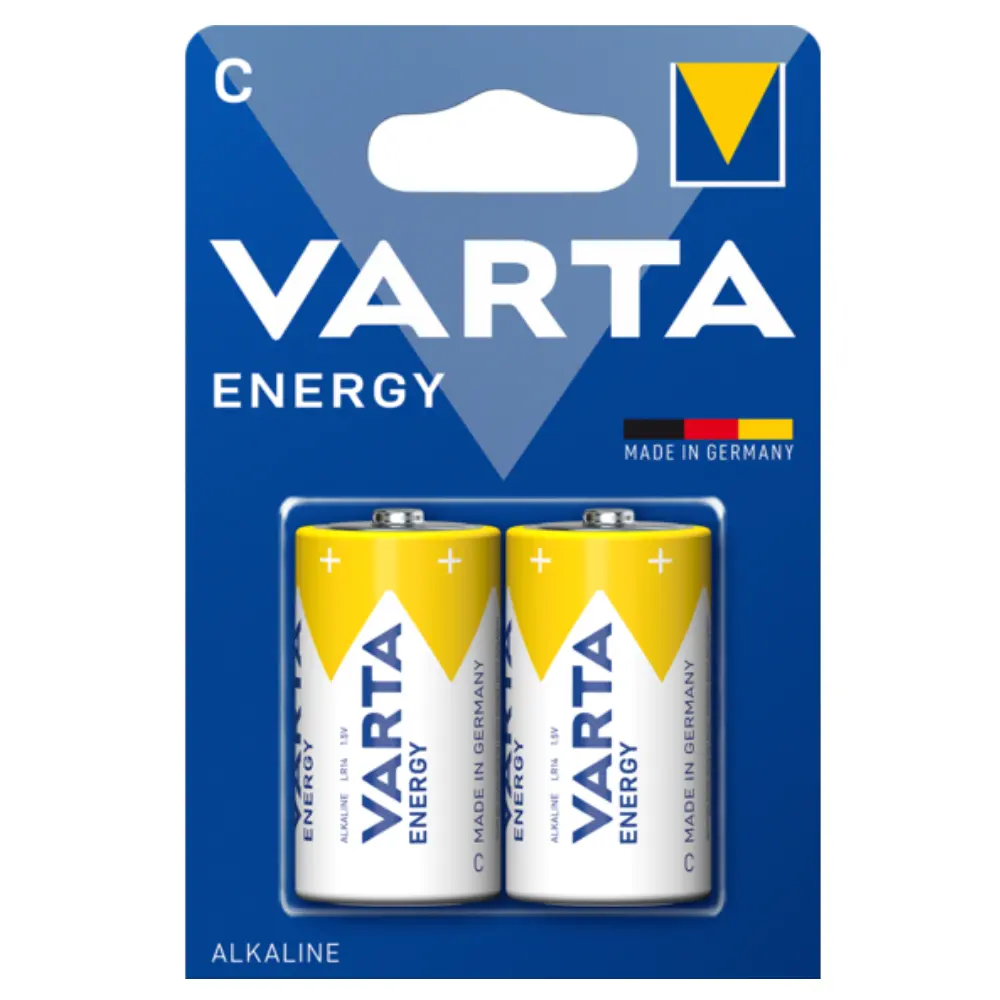 Pila LR14 C VARTA ENERGY Alcalina ( caja 10 Blister de 2 pilas)