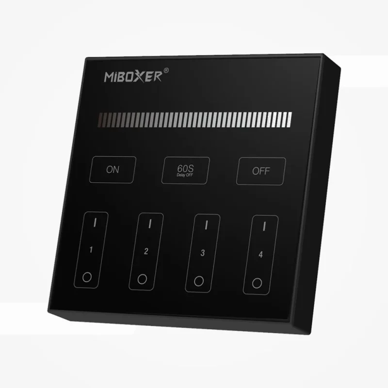 Mando LED RF Monocolor 4Zonas MIBOXER B1 NEGRO