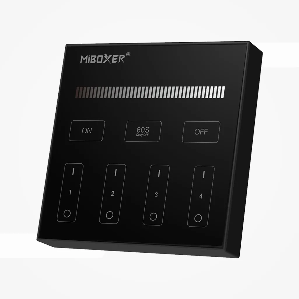 Mando LED RF Monocolor 4Zonas MIBOXER B1 NEGRO