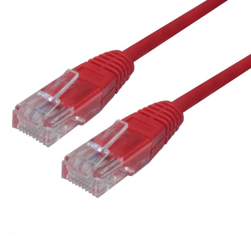 Latiguillo RJ45 Cat5e UTP CCA 0,5m ROJO
