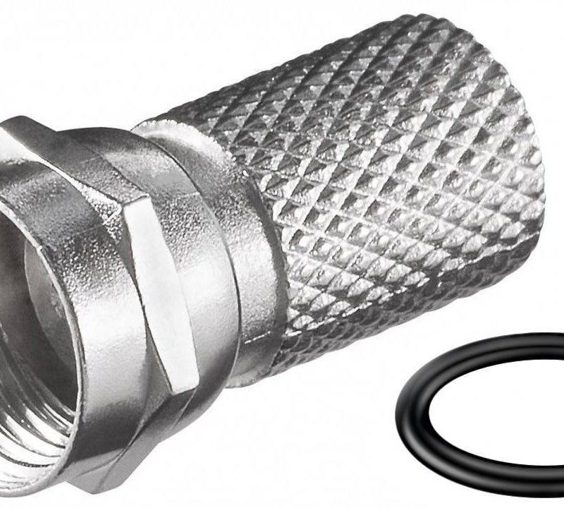 Conector F Macho Coaxial 7,1mm con Arandela de Goma