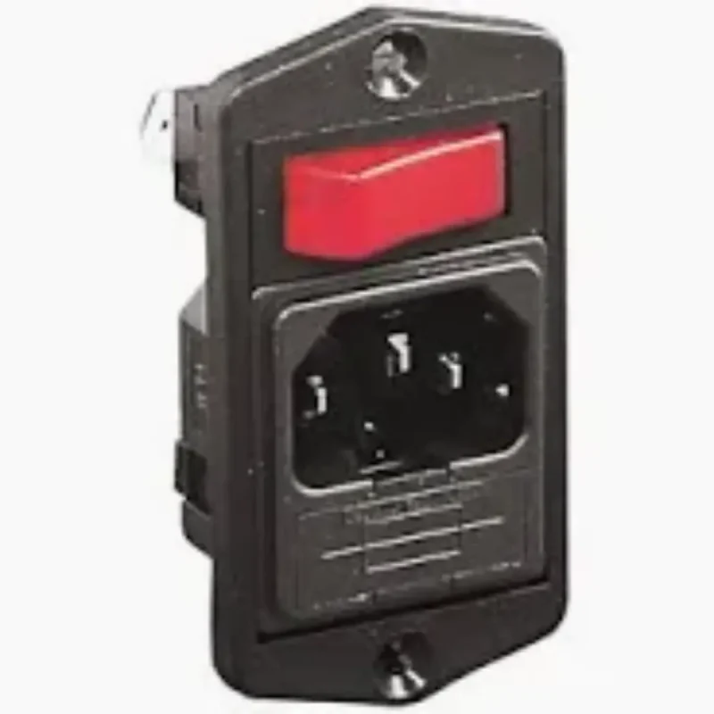 Base ConexiÃ³n Panel C14 IEC60320 + Interruptor Luminoso ROJO + Fusible