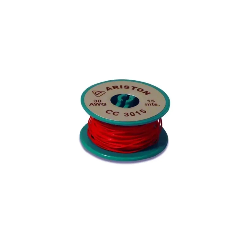 Hilo Rigido Wire WRAPPING AWG30 color ROJO (carrete 15 metros)