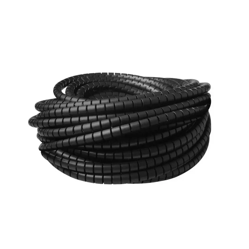 Cinta helicoidal 9-11mm color NEGRA (longitud 1 metro)