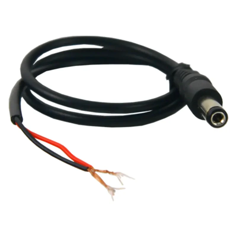 Cable Alimentacion Conector 5×2,1mm MACHO 0,30m
