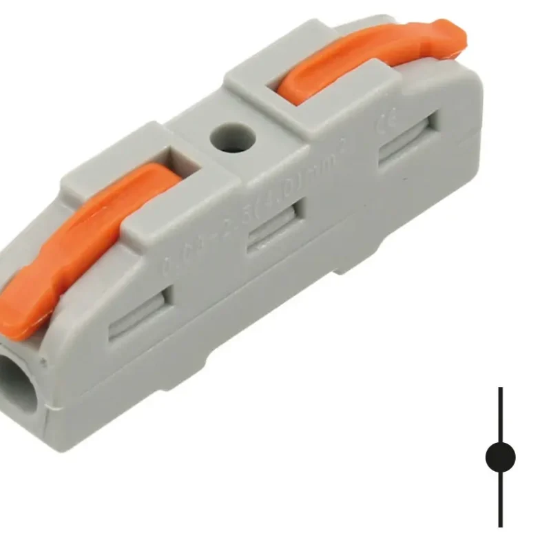 Conector E/S rÃ¡pido Gris con bloqueo de palanca reutilizable y orificio de prueba 1 hilo