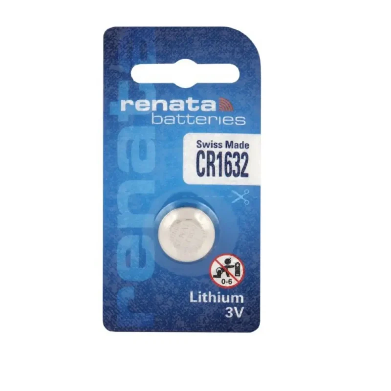 Pila Litio CR1632 RENATA 3Vdc 125mAh libre de Mn02