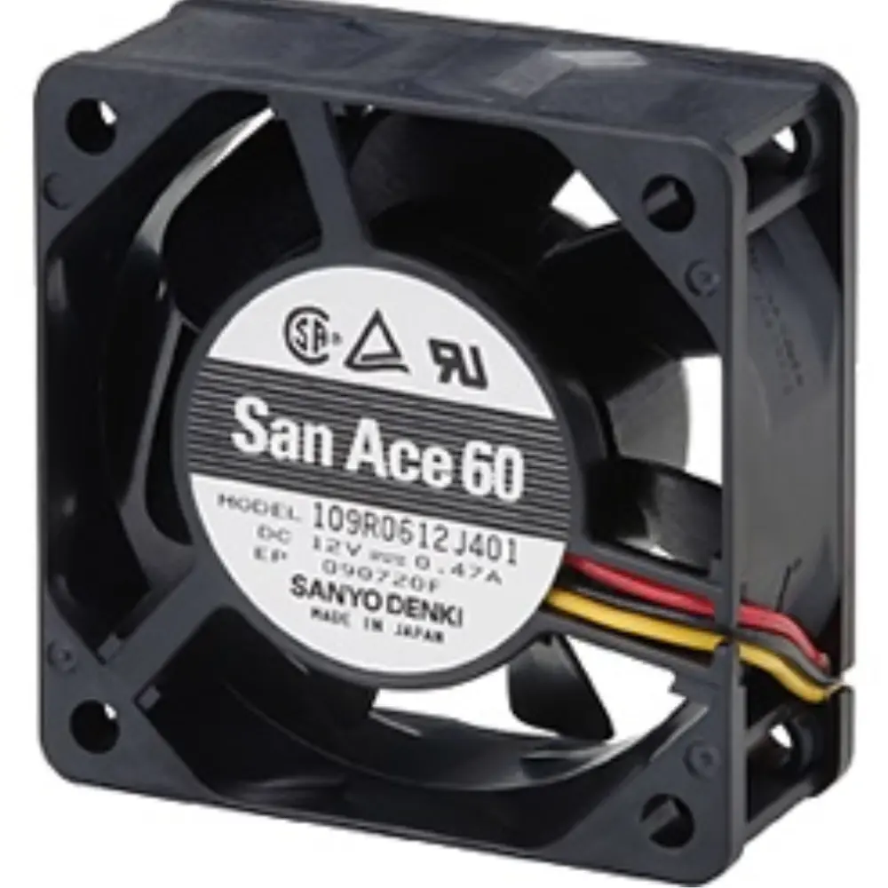 VENTILADOR 12Vdc 60x60x25mm 5,64W 3 Cables BOLAS Sanyo