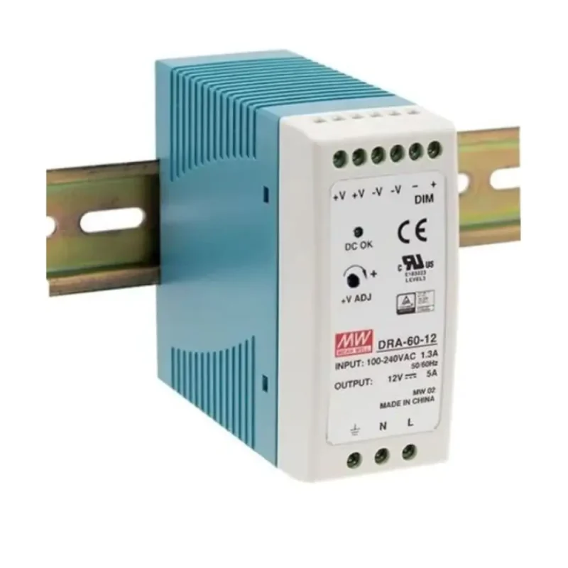 Fuente Alimentacion Carril DIN 12V 60W 5A MW