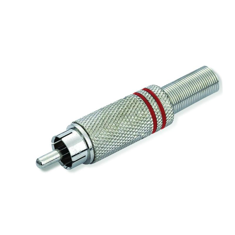 Conector RCA Macho Niquelado ROJO