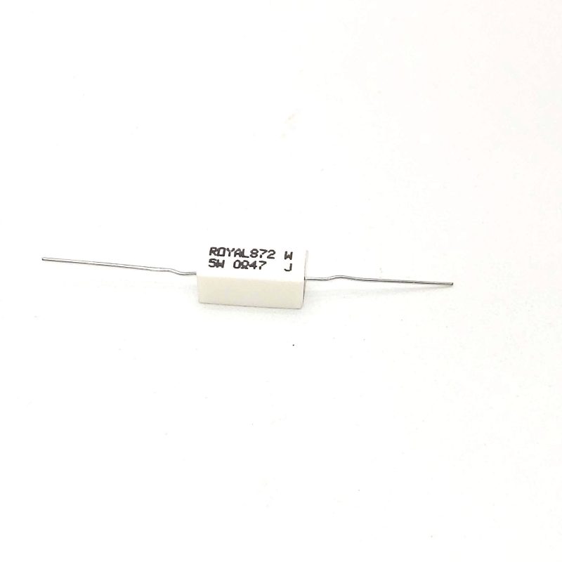 Resistencia Bobinada 0R47 5W 5% Ceramica Axial