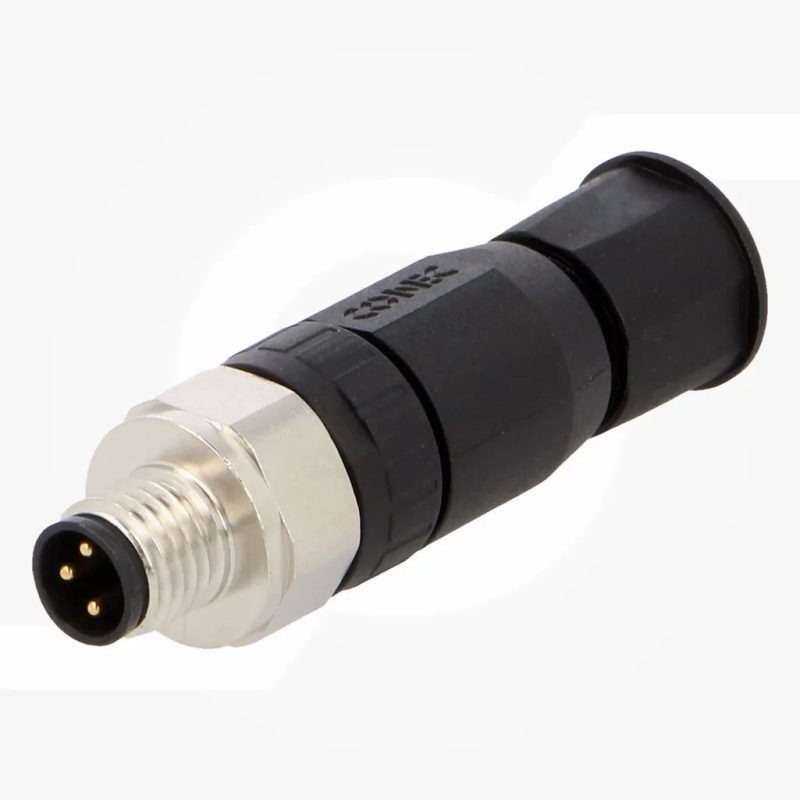 Conector M8 macho PIN 3 IP67 recto para conducto enchufe