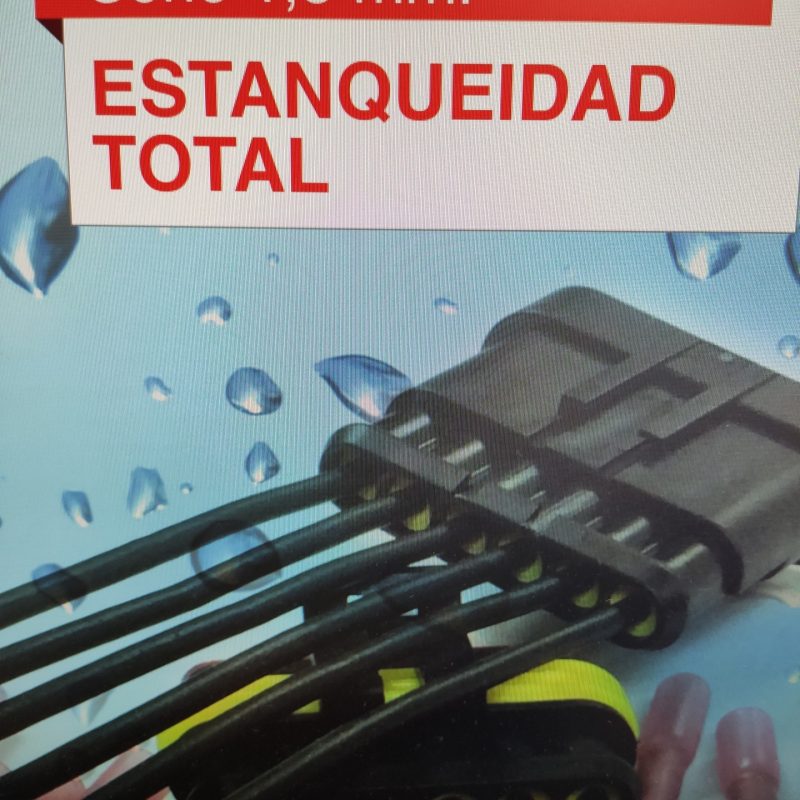 Conector Aereo 4 vias con cables 90mm Macho/Hembra