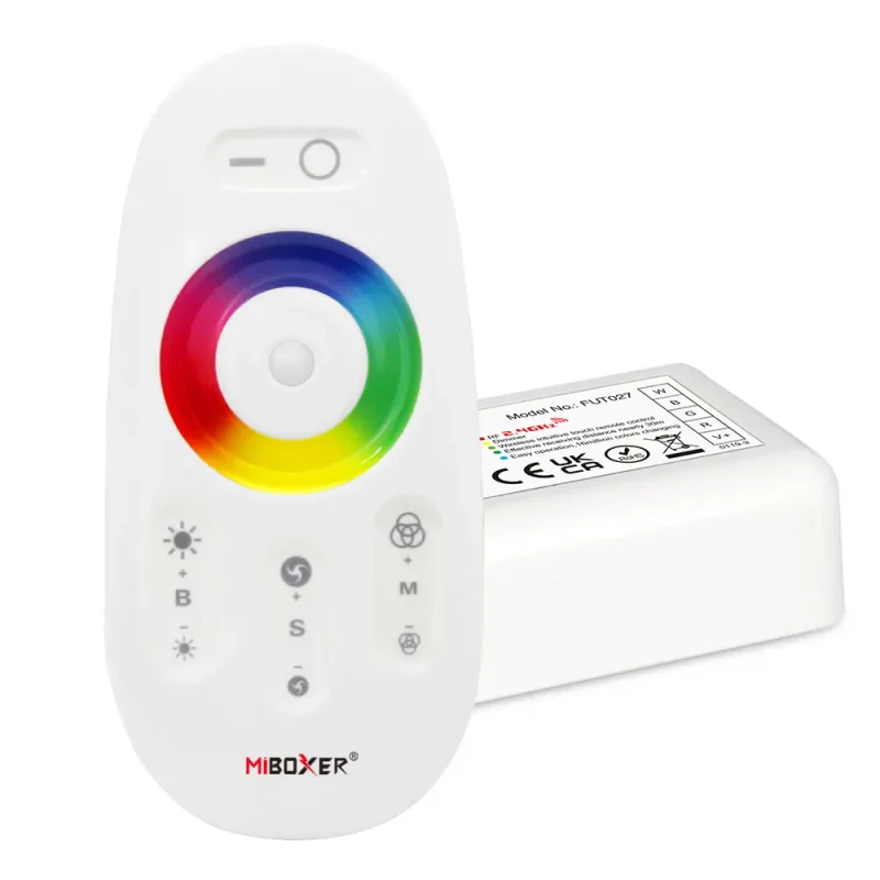Controlador RGBW 12-24Vdc 10Amp max 2,4Ghz con Mando