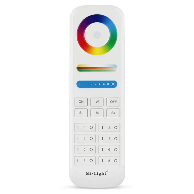 Mando Inalambrico RGB+CCT 8Zonas RF 2,4Ghz