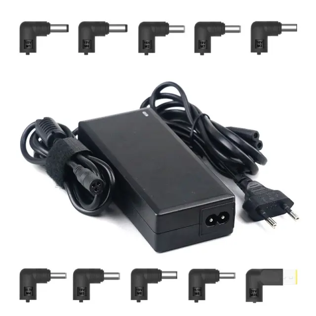 Cargador Portatil Universal 15V-20Vdc  90W con 10 Conectores