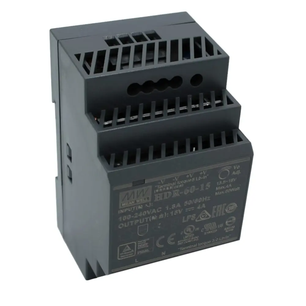 Fuente Alimentacion Carril DIN 15V/60W 4A MW