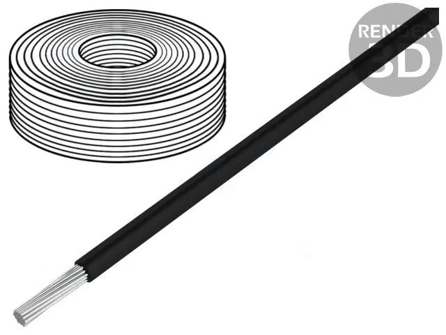 Cable Silicona 2,5mm 300/500V NEGRO