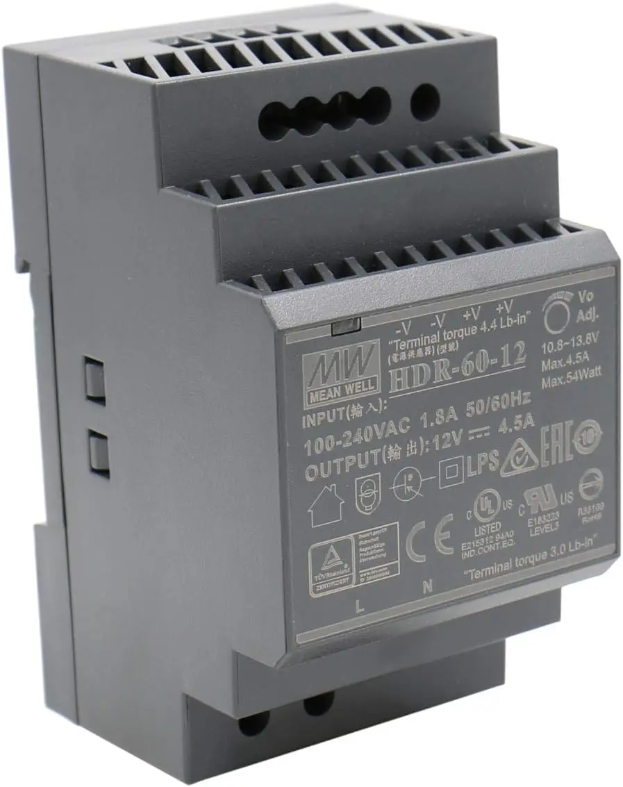 Fuente Alimentacion Carril DIN 12V/50W 4,5A MW
