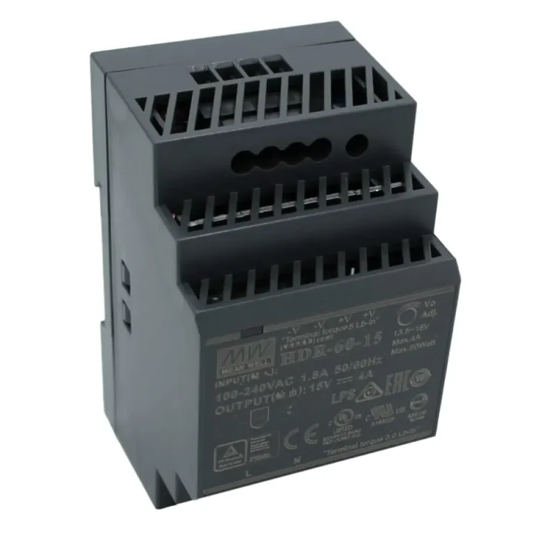Fuente Alimentacion Carril DIN 15V/60W 4A MW