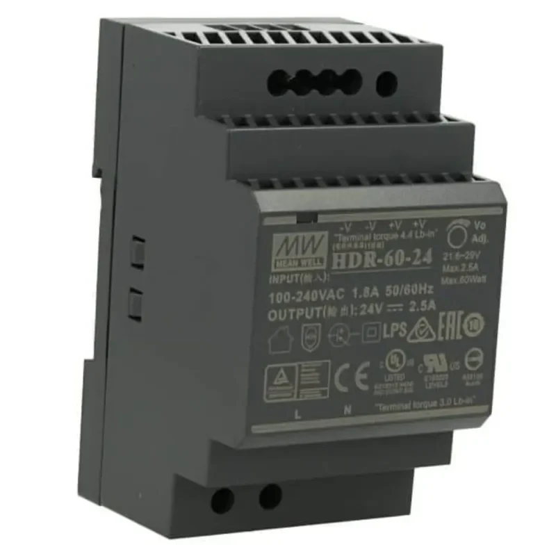 Fuente Alimentacion Carril DIN 24V/60W 2,5A MW