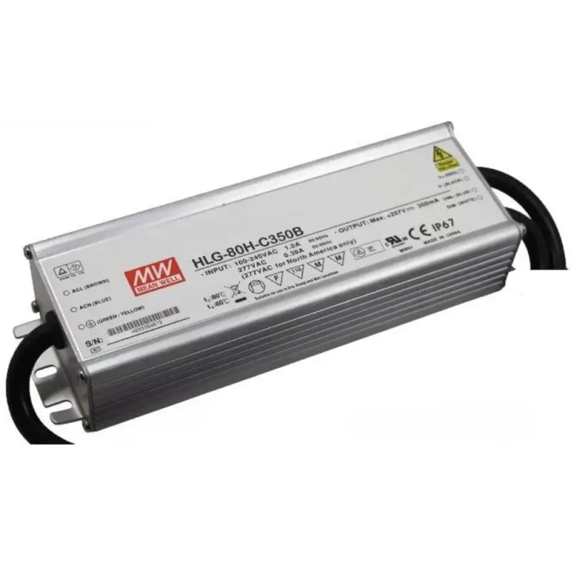 HLG-80H-C350B Driver Alimentacion LEDs 167-275Vdc 90W IP67 MW
