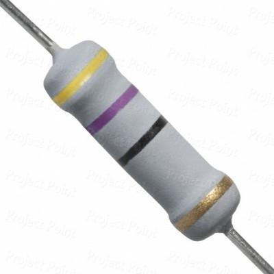 47R 2W 5% Resistencia Oxido metal Axial