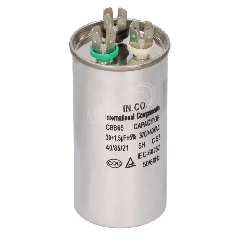 Condensador 30+1,5µF; 50mm, altura 100 mm Peso 176 gr